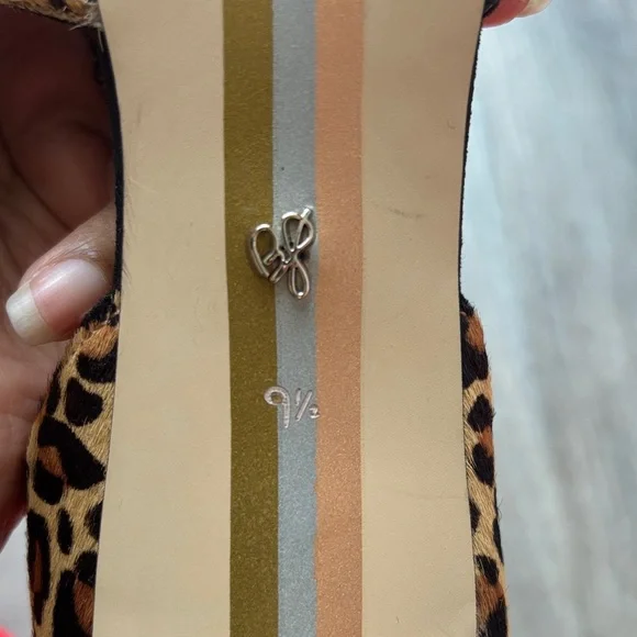 Sam Edelman Leopard Print Pointed Toe D'Orsay Heels Size 9.5 - Picture 6 of 6